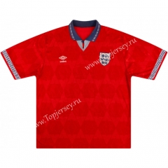 Retro Version 1990 England Away Red Thailand Soccer Jersey AAA-C1046