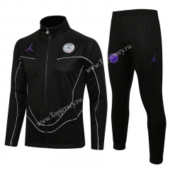 2021-2022 Jordan Paris SG Black Thailand Soccer Jacket Unifrom-815