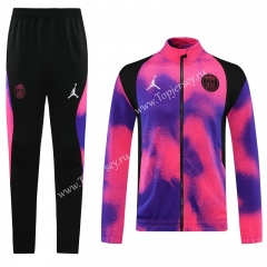 2021-2022 Jordan Paris SG Pink&Purple Thailand Soccer Jacket Unifrom-LH
