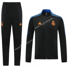 2021-2022 Real Madrid Black ( Ribbion ) Thailand Soccer Jacket Uniform-LH