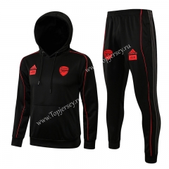 2021-2022 Arsenal Black Thailand Soccer Tracksuit With Hat-815