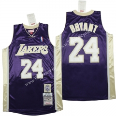 Hall of Fame Los Angeles Lakers Purple #24 NBA Jersey-311