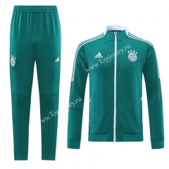 2021-2022 Bayern München Green (Ribbon) Thailand Soccer Jacket Uniform-LH