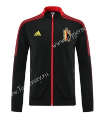 2021-2022 Belgium Black ( Ribbion ) Thailand Soccer Jacket -LH