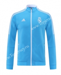 2021-2022 Real Madrid Sky Blue ( Ribbion ) Thailand Soccer Jacket-LH