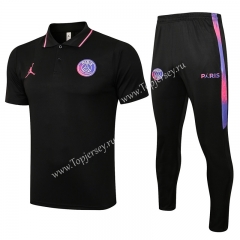 2021-2022 Jordan Paris SG Black Thailand Polo Uniform-815