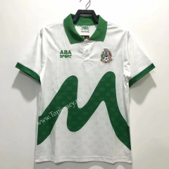 Retro Version 1995 Mexico Away White Thailand Soccer Jersey AAA-811