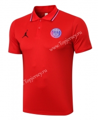 2021-2022 Jordan Paris SG Red Thailand Polo Shirt-815
