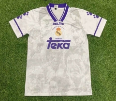 Retro Version 96-97 Real Madrid Home White Thailand Soccer Jersey AAA-407