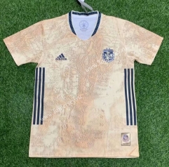Commemorative Edition Argentina Yellow Thailand Soccer Jersey AAA-407