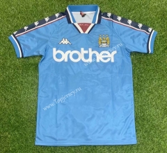 Retro Version 98-99 Manchester City Home Blue Thailand Soccer Jersey AAA-407