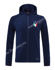 2021-2022 Italy Royal Blue Thailand Soccer Jacket With Hat-LH