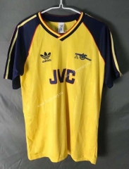 Retro Version 88-91 Arsenal Away Yellow Thailand Soccer Jersey AAA-7T