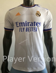 Player Version 2021-2022 Real Madrid Home White Thailand Soccer Jersey AAA