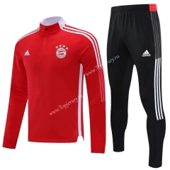 2021-2022 Bayern München Red Thailand Soccer Tracksuit -CS