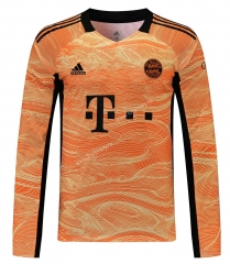 2021-2022 Bayern München Goalkeeper Orange LS Thailand Soccer Jersey-418