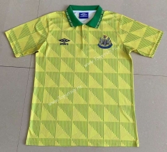 Retro Version 1991 Newcastle United Away Yellow Thailand Soccer Jersey AAA-DG