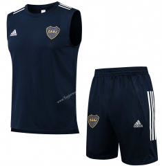 2021-2022 Boca Juniors Royal Blue Thailand Soccer Vest Tracksuit -815