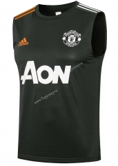 2021-2022 Manchester United Army Green Thailand Soccer Vest -815