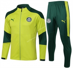 2021-2022 SE Palmeiras Fluorescent Green Thailand Soccer Jacket Uniform-815