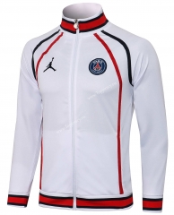 2021-2022 Jordan Paris SG White High Collar Thailand Soccer Jacket -815