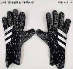Without finger guard Version 2021-2022 Goalkeeper Black Gloves