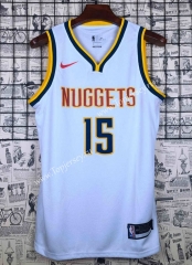 Denver Nuggets White #15 NBA Jersey-609