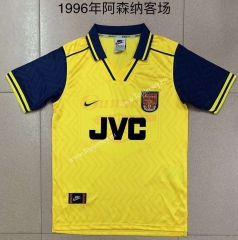 Retro Version 1996 Arsenal Away Yellow Thailand Soccer Jersey AAA-709