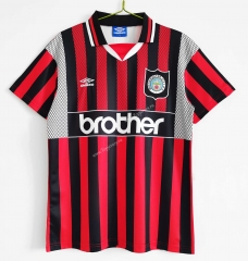 Retro Version 94-96 Manchester City Away Red Thailand Soccer Jersey AAA-C1046
