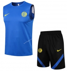 2021-2022 Inter Milan Camouflage Blue Thailand Soccer Vest Tracksuit -815