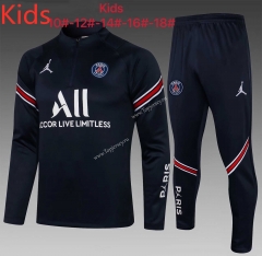 2021-2022 Jordan Paris SG Royal Blue Kids/Youth Soccer Tracksuit-815