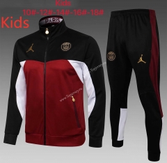 2021-2022 Paris SG Jordan Red&Black Kids/Youth Soccer Jacket Uniform-815