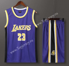 Los Angeles Lakers Purple #23 NBA Uniform-613