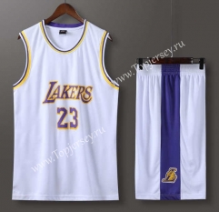 Los Angeles Lakers White #23 NBA Uniform-613