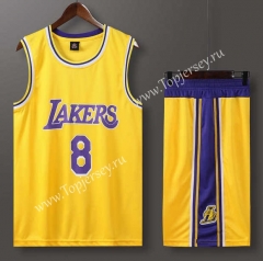 Los Angeles Lakers Yellow #8 NBA Uniform-613