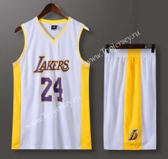 Los Angeles Lakers White #24 NBA Uniform-613