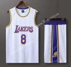 Los Angeles Lakers White #8 NBA Uniform-613