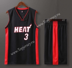 Miami Heat Black #3 NBA Uniform-613