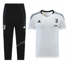 （Cropped trousers）2021-2022 Juventus White (Ribbon) Short-sleeved Thailand Soccer Tracksuit-LH