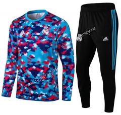 2021-2022 Real Madrid Red&Blue Thailand Soccer Tracksuit-411