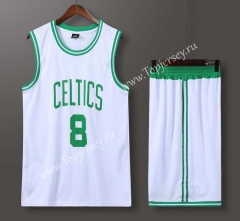 Boston Celtics White #8 NBA Uniform-613