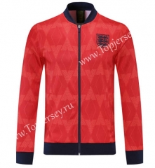 Retro Version 2021-2022 England Red Thailand Soccer Jacket-LH