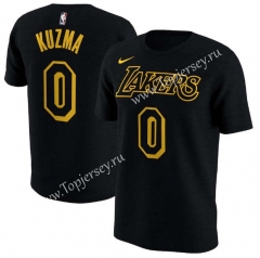 Los Angeles Lakers Black #0 NBA Cotton T-shirt-CS