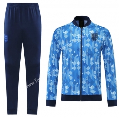 Retro Version 2021-2022 England Sky Blue Thailand Soccer Jacket Uniform-LH