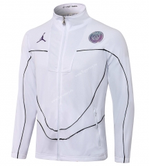 2021-2022 Jordan Paris SG White High Collar Thailand Soccer Jacket-815