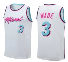 Miami Heat White #3 NBA Jersey-SJ