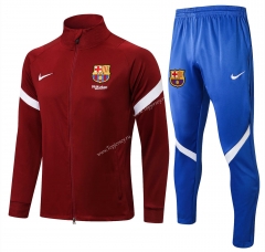 2021-2022 Barcelona Maroon Thailand Soccer Jacket Uniform-815
