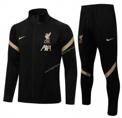 2021-2022 Liverpool Black High Collar Thailand Soccer Jacket Uniform-815