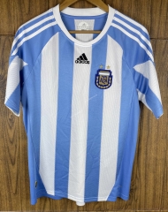 Retro Version 2010 Argentina Home Blue and White Thailand Soccer Jersey AAA-SL
