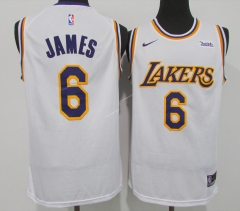 2021 Los Angeles Lakers White #6 NBA Jersey